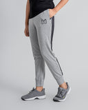 Women Grey Triple Stripe jogger tracksuit (Slimfit)