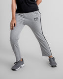 Women grey thin stripe trouser