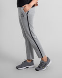 Women grey thin stripe trouser