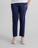 Women Solid navy trouser