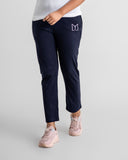 Women Solid navy trouser