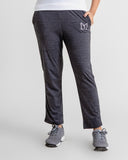 Women charcoal thin stripe trouser