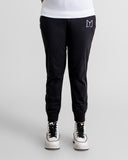 Women black triple stripe jogger trouser (slim fit)