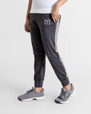 Women charcoal triple stripe jogger trouser (slim fit)