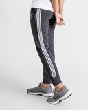 Women charcoal triple stripe jogger trouser (slim fit)