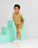 Metallic Golden Kid's Short Set