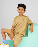 Metallic Golden Kid's Short Set