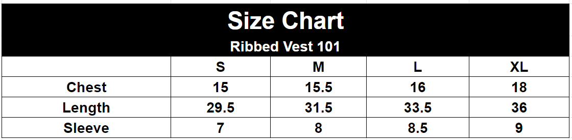 Men's ribbed vest 101 short sleeve