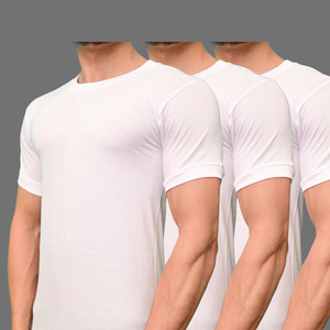 Pack of 3 Men's gold vest 444 short sleeves round neck