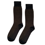 Men's premium mercerized brown mesh socks