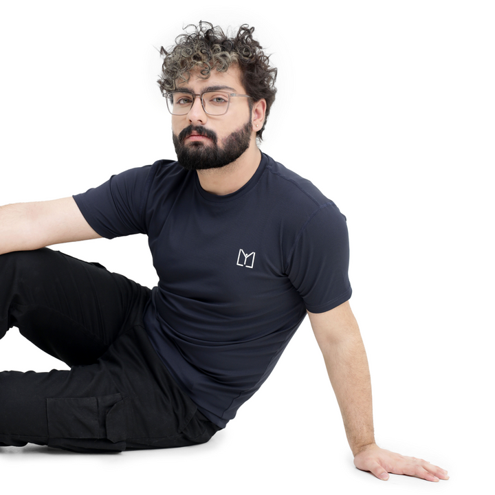 Space Blue Ribbed T-Shirt