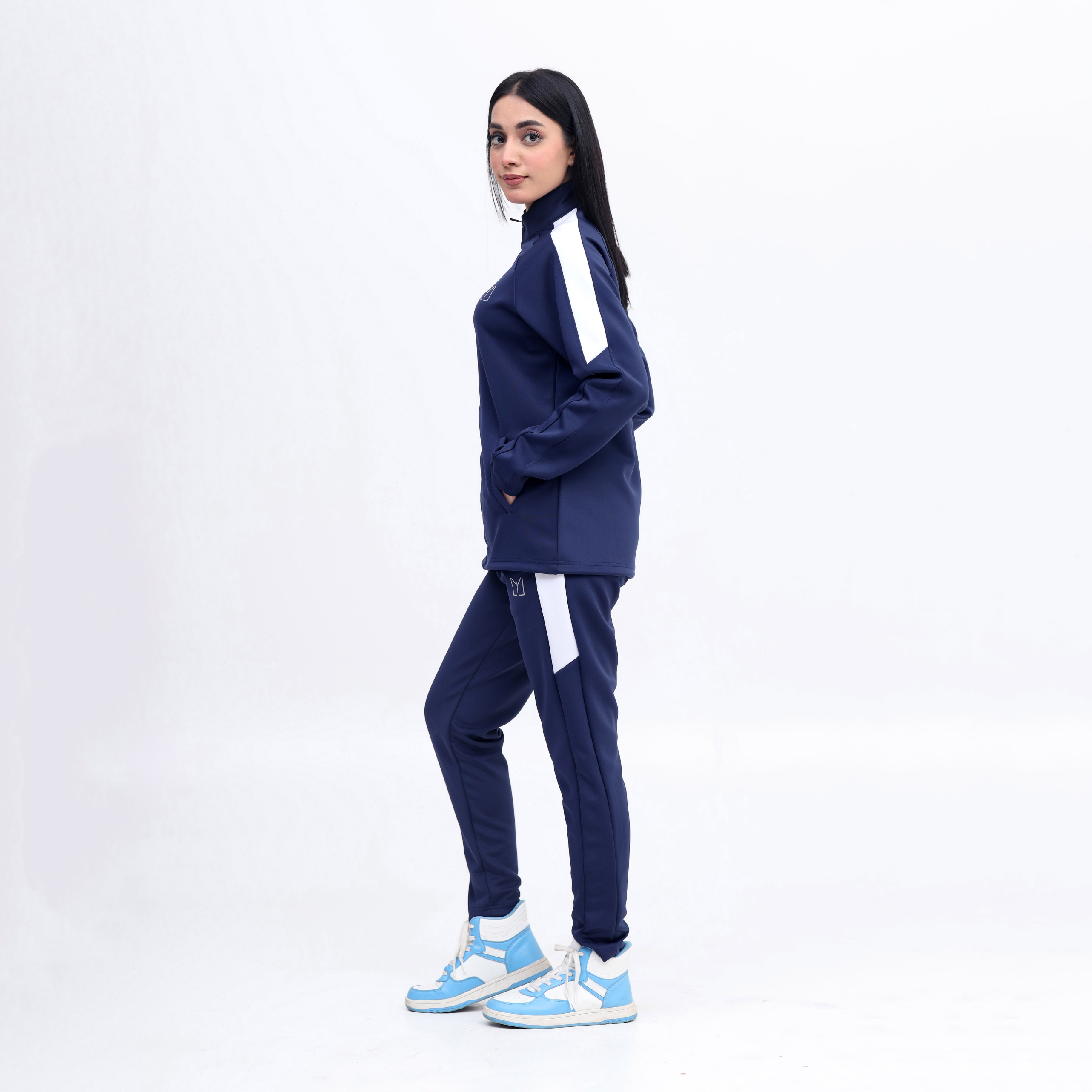 Scoba dri-fit women navy tracksuit
