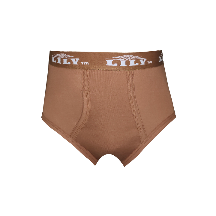 Men's luxury brown brief 101