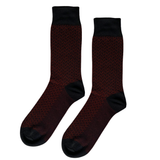 Men's premium mercerized red mesh socks