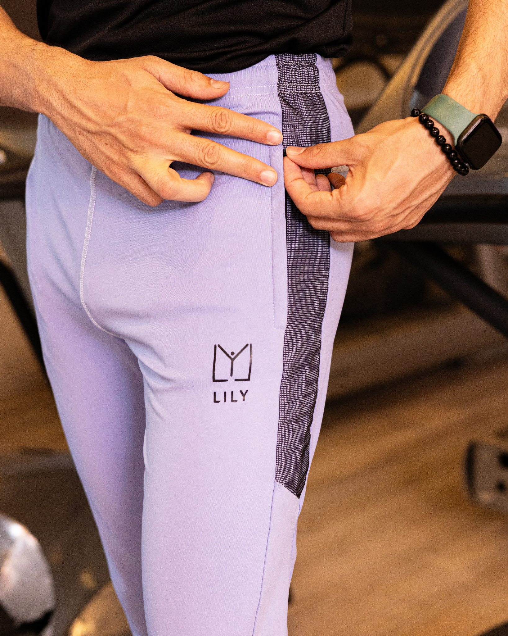 Sky Blue Mesh Trouser