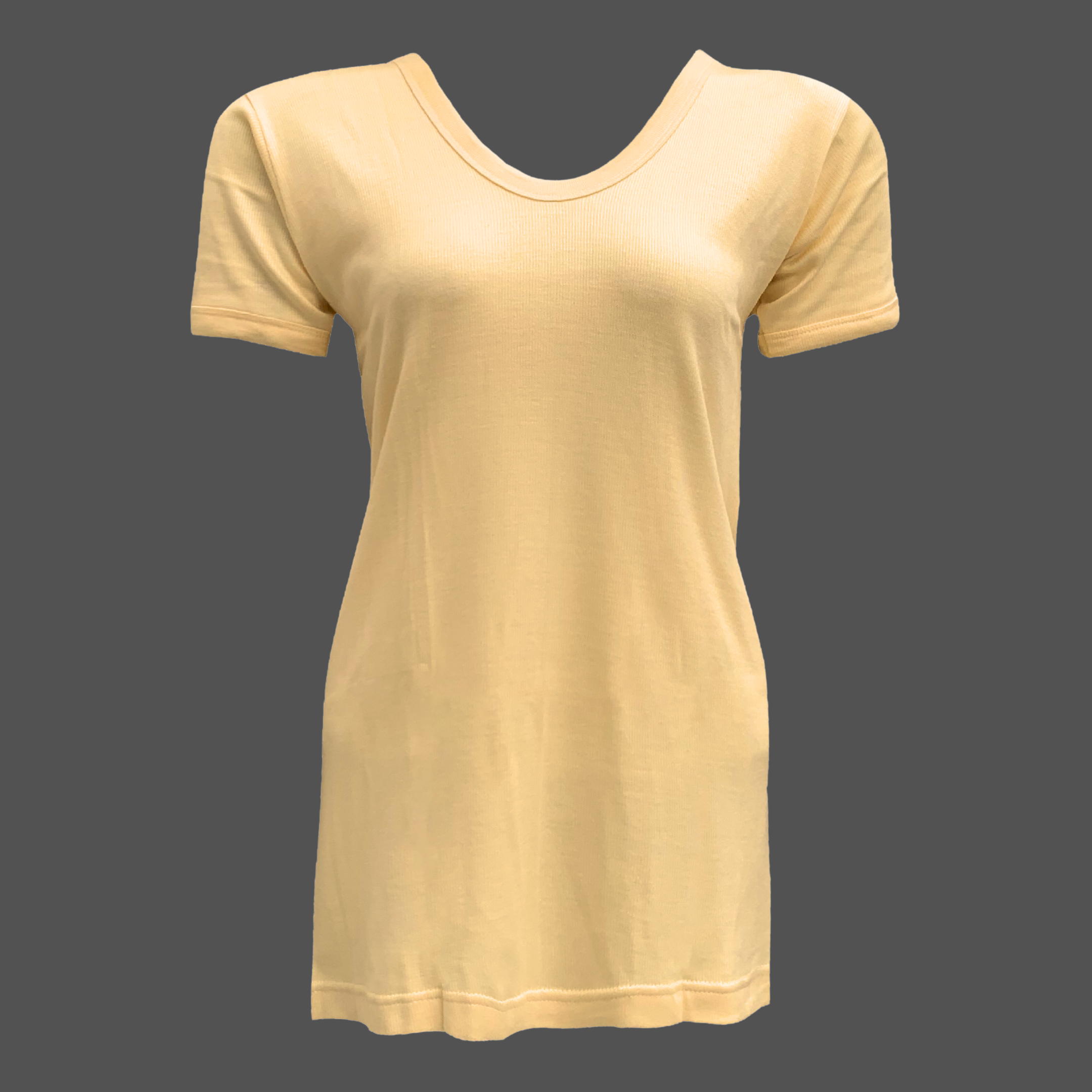 Women yellowish warmer top short sleeve 505