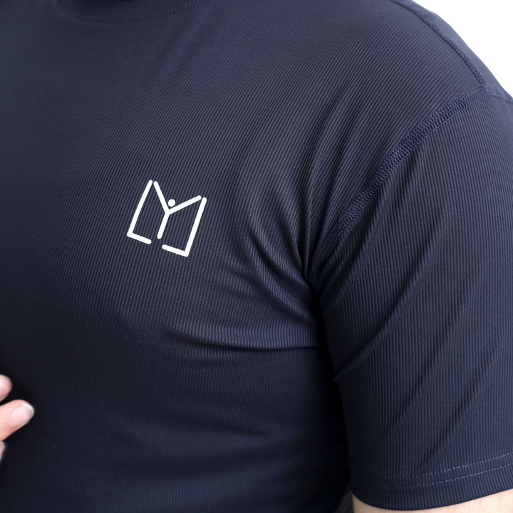 Space Blue Ribbed T-Shirt