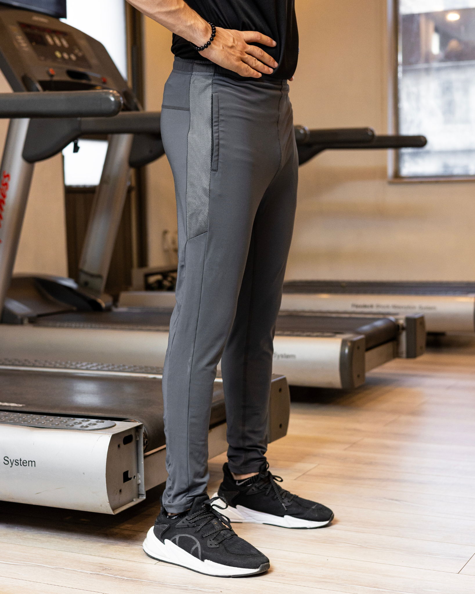 Smoke Grey Mesh Trouser