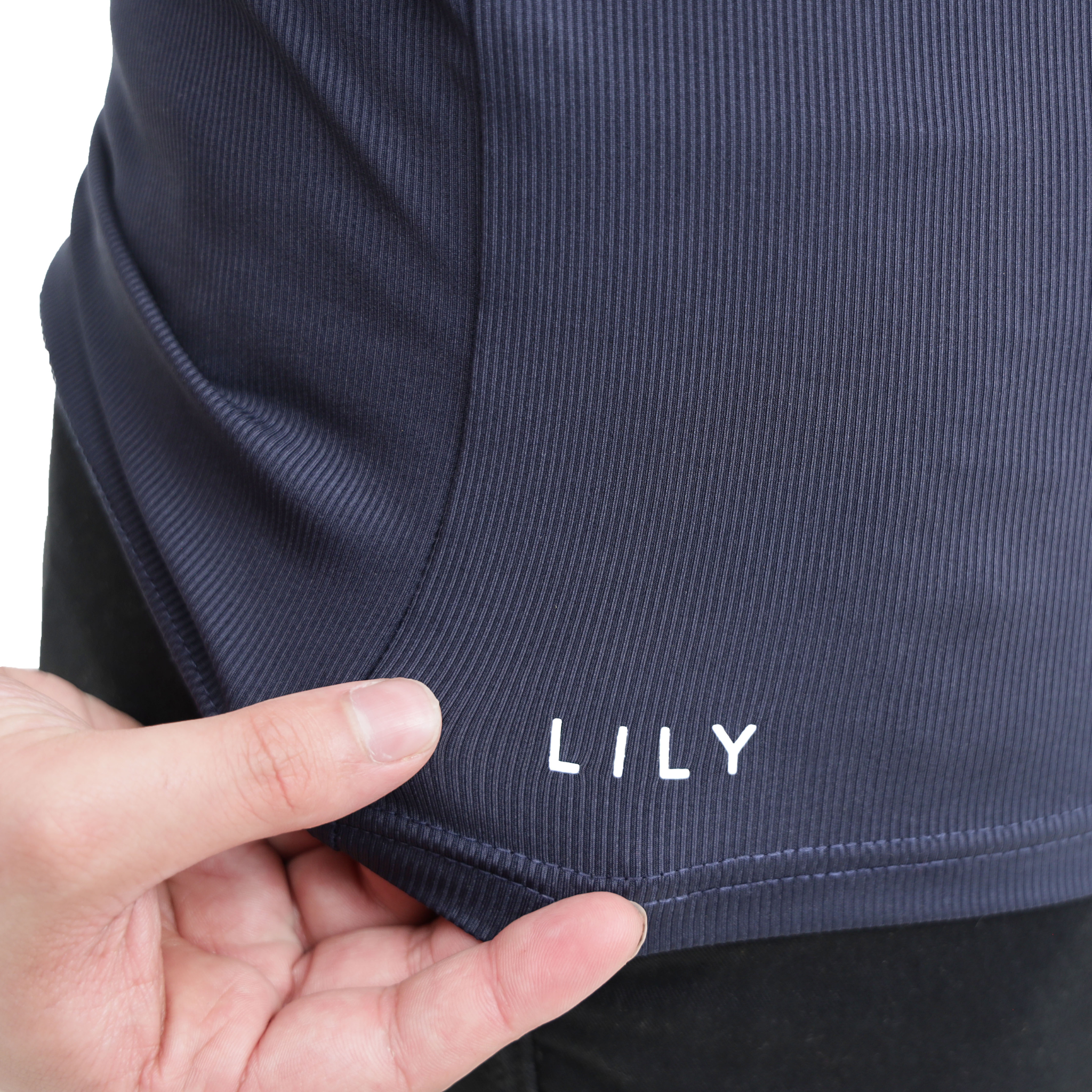 Space Blue Ribbed T-Shirt