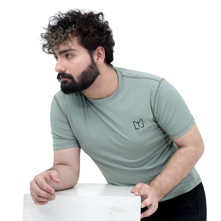 Pistachio Green Ribbed T-Shirt