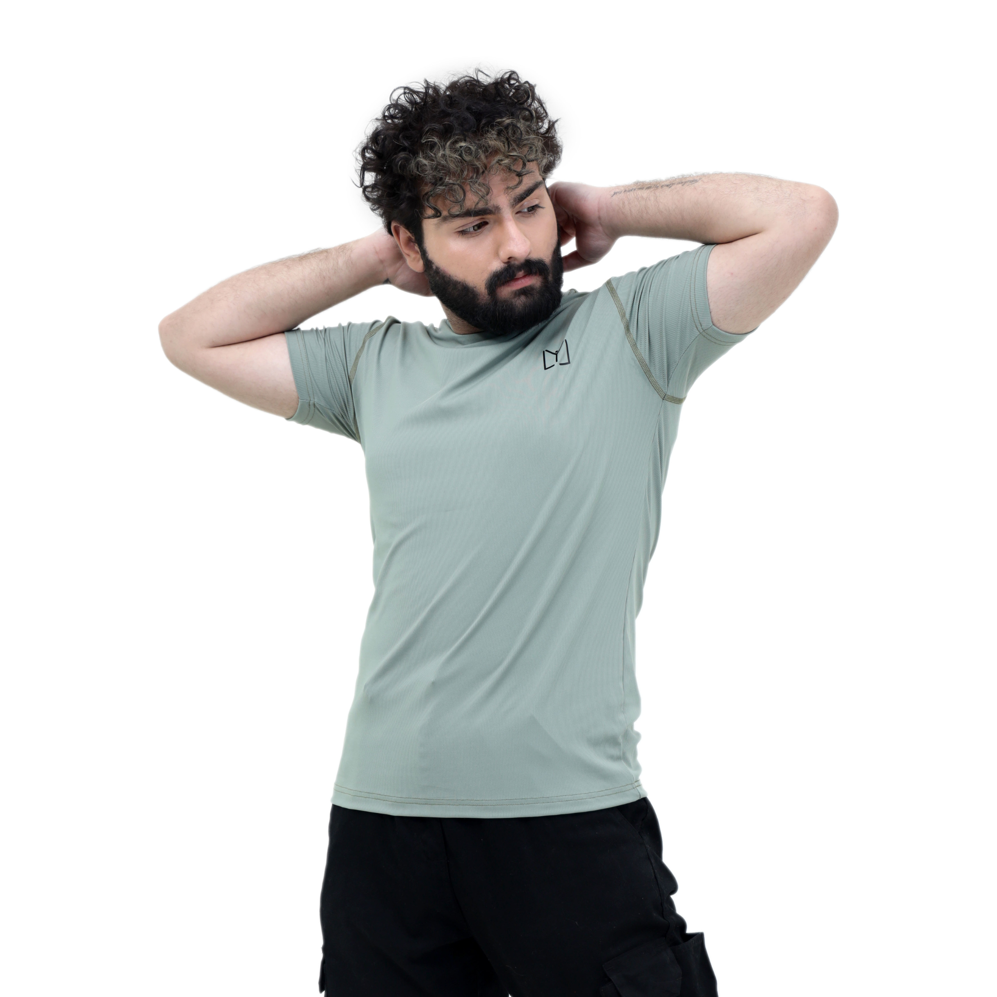 Pistachio Green Ribbed T-Shirt
