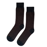 Men's premium mercerized brown zigzag socks