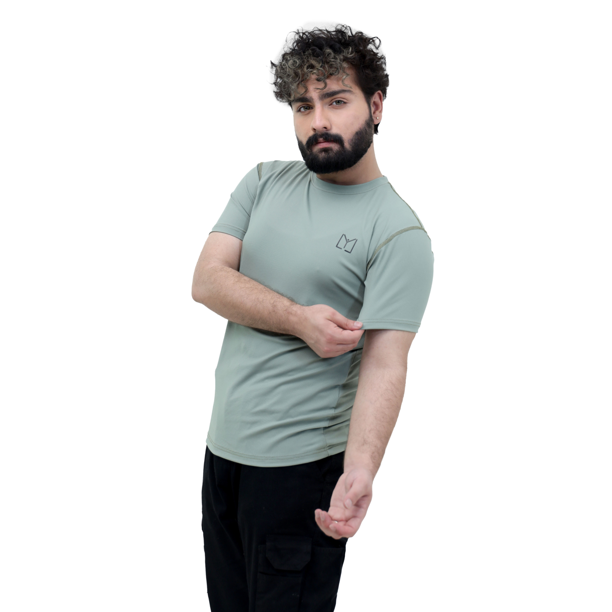 Pistachio Green Ribbed T-Shirt