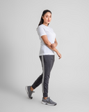 Women Charcoal triple stripe jogger tracksuit (slim fit)