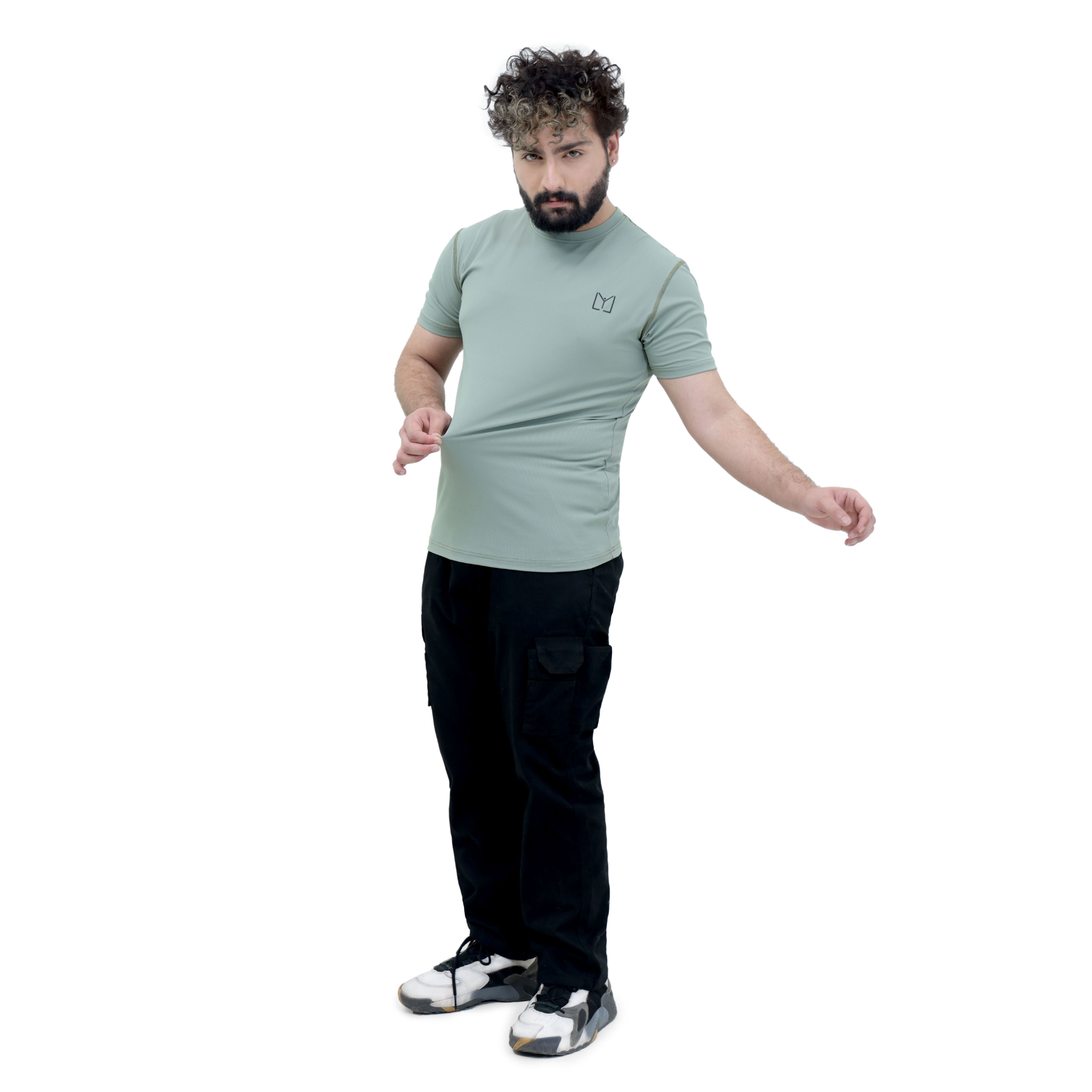 Pistachio Green Ribbed T-Shirt