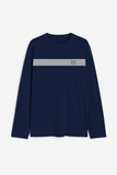 Women navy single paneled tee shirt