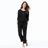 Women solid black tracksuits