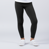 Girls ribbed leggings black (T-100)