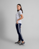 Women Navy triple stripe jogger tracksuit (slim fit)