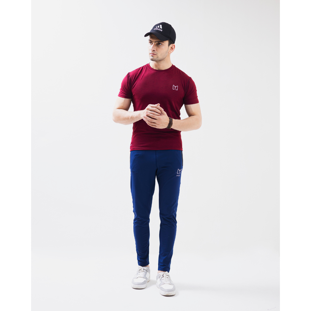 Rich Marron Slub Dri-Fit T-Shirt