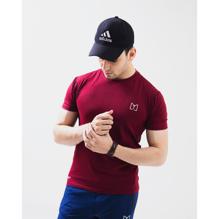 Rich Marron Slub Dri-Fit T-Shirt