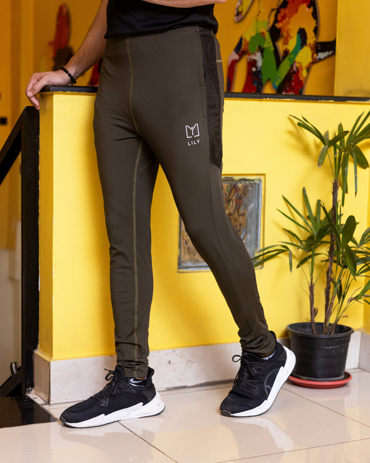 Dark green Mesh Trouser