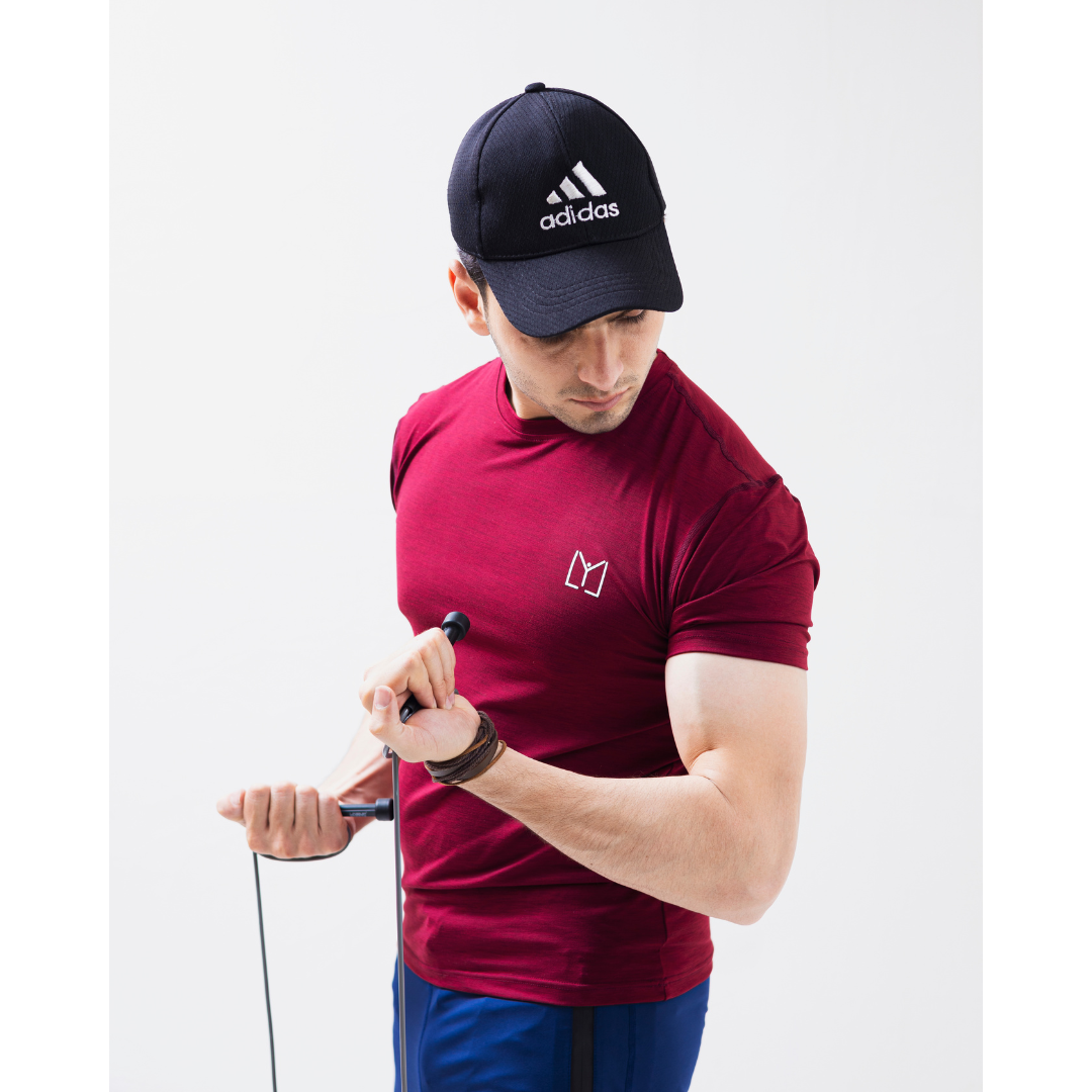 Rich Marron Slub Dri-Fit T-Shirt