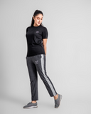 Women Charcoal Single Panel tracksuit