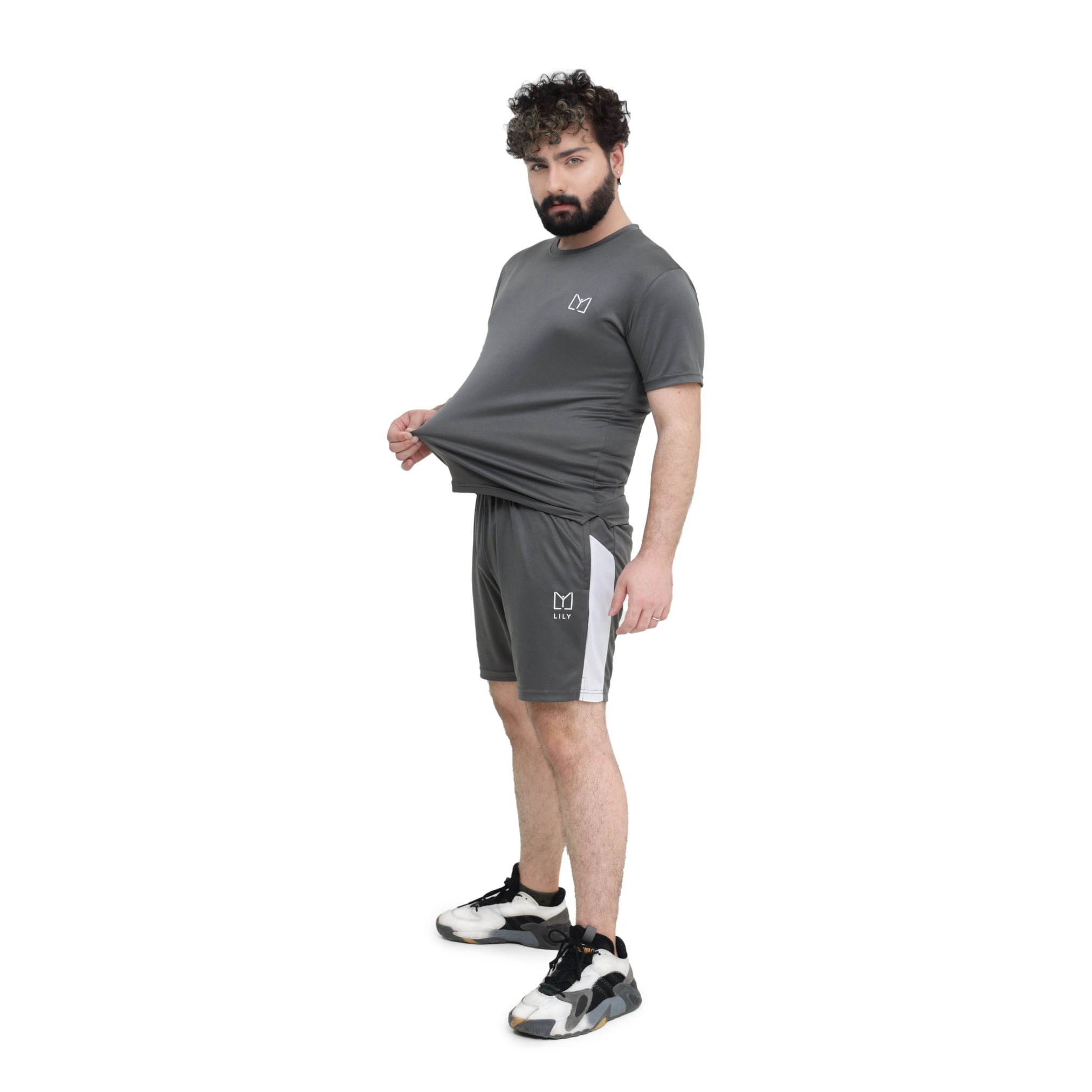 Charcol Gery Short Set