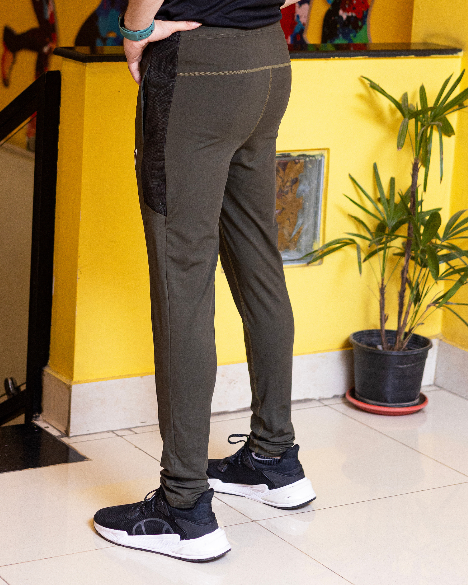 Dark green Mesh Trouser