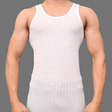 Men's check vest sleeveless