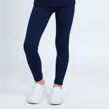 Girls ribbed leggings navy blue(T-100)