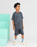 Spanish Grey Kid's Short Set