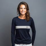 Women navy single paneled tee shirt