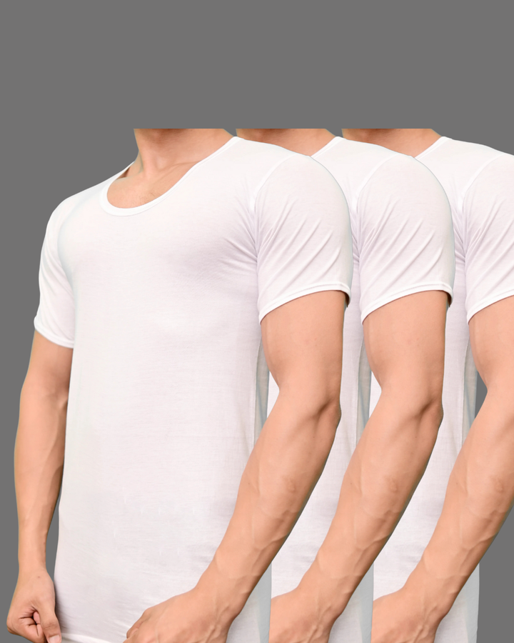 Pack of 3 Men's summer king vest Short Sleeves