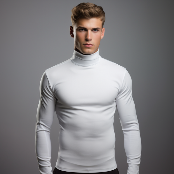 Men's white turtleneck C77