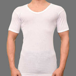 Men's all ribbed vest short sleeve m60