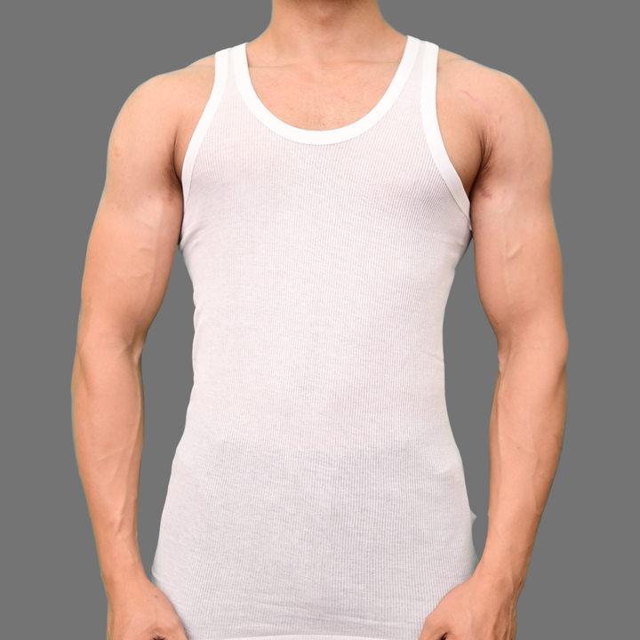 Men's all ribbed vest sleeve less m60