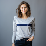 Women grey single paneled tee shirt