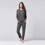 Women solid charcoal tracksuits